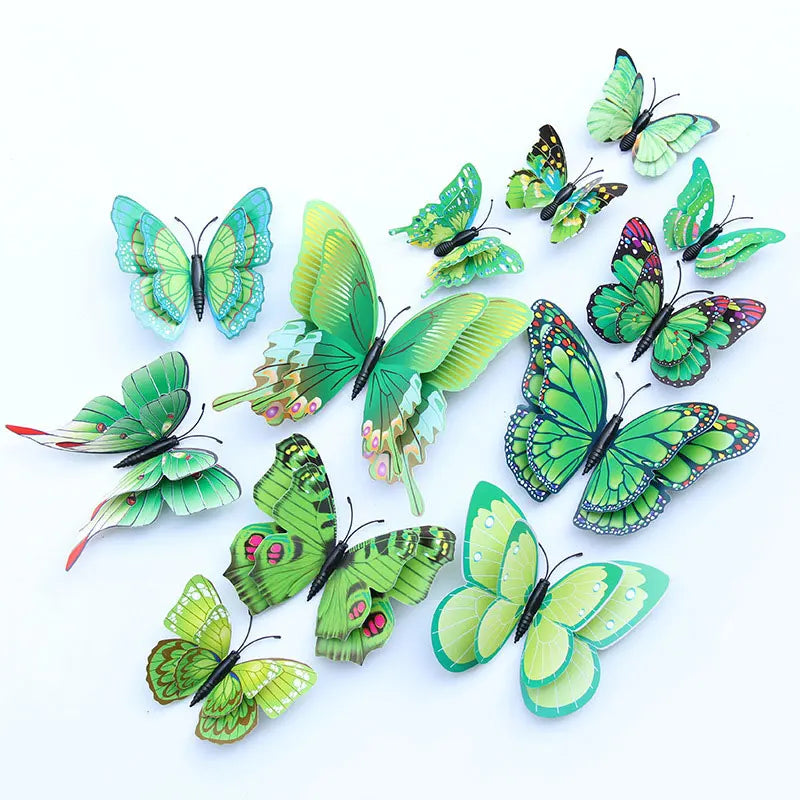 3D Double-Layer Butterfly Wall Art Set