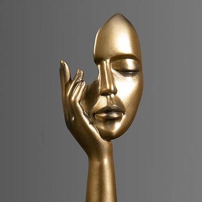 European-Style Abstract Mask Sculpture