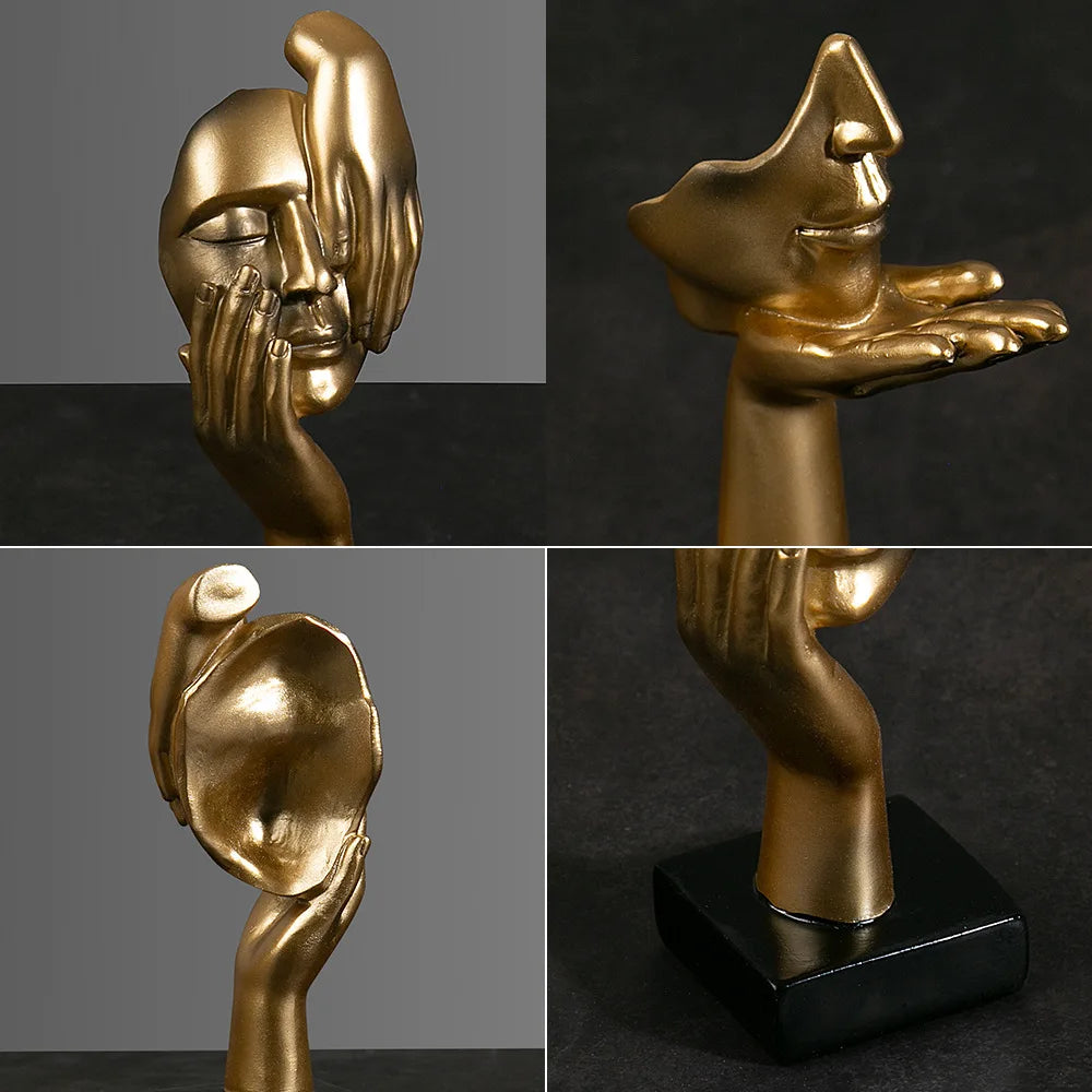 European-Style Abstract Mask Sculpture